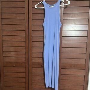 Zara Blue Sleeveless Cut Out Tank Top